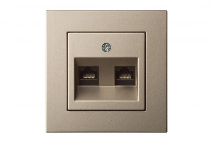 IKL002-01 E/Ch Computer socket 2-way without frame