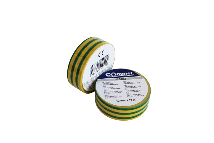 365-603 Insulating tape 15mm x 10m Y/Izolācijas lente,zaļa/dzeltena