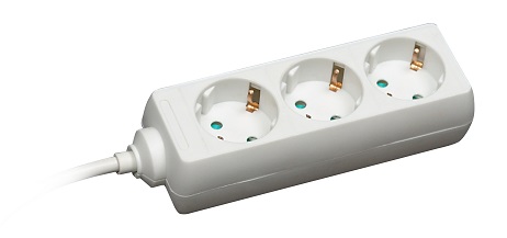 0806 3-way socket HO5VV-F 3G1,5/5m pagarinātājs