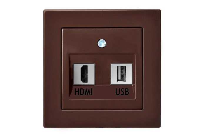 HDMI+USB-002-001 E/R HDMI+ USB socket, (female-female) without frame