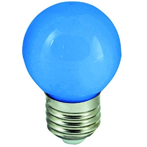 WOJ+11797 LED G45 E-27 230V 1W PCV SPULDZE,zila