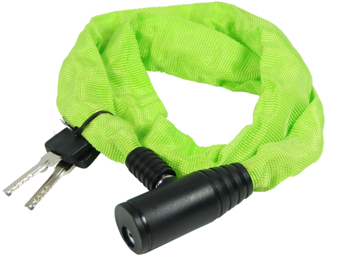 CHAIN BICYCLE LOCK 3,5X3,5X800MM GREEN