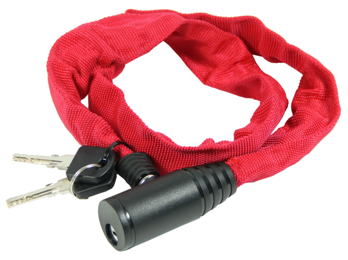 CHAIN BICYCLE LOCK 3,5X3,5X800MM RED