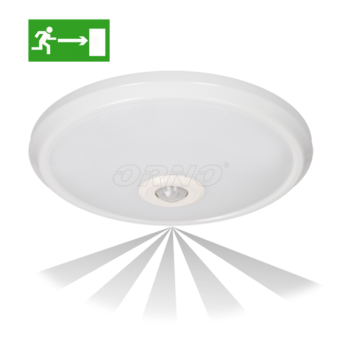 OR-PL-391WLPMR4 Avārijas gaismeklis 12W/1,2W; 24/6 LED 800/80lm; IP20; 360 deg, 6m