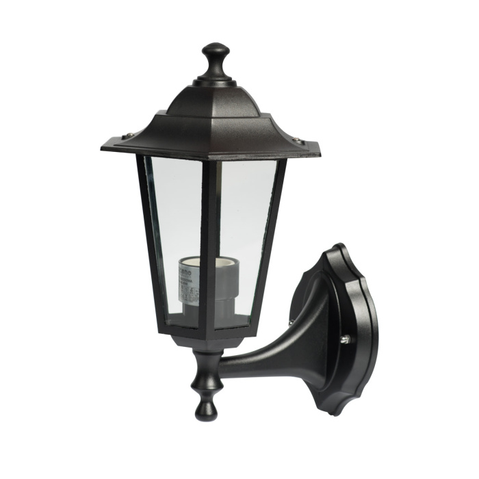 UR5401S-B Sienas Laterna uz augšu melns 60W  E27  15*20*41cm