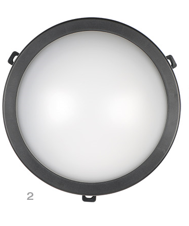 407-502 LED 12W 780Lm IP54 Sienas gaismeklis,apaļš,melns