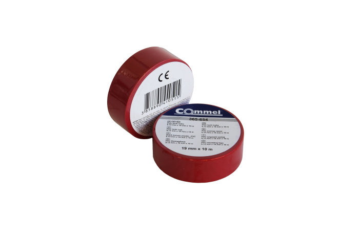 365-654 Insulating tape 19mm x 10m R izolācijas lente,sarkana