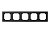 K14-245-05 E/BG EPSILON Piecivietīgs  rāmis melns/stikls