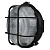 45491 OKRAGLA  PVC melna 100W gaismeklis