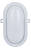 407-511 90 LED 12W 780Lm IP54 Sienas gaismeklis,ovāls,balts