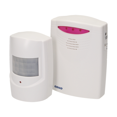 OR-MA-705-Kustību sensors ar bezvadu indikāt.3x1,5V, LR14 or 6VDC 3x1,5V AAA; IP44 120m Signalizācia