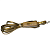 0128 Cable HO3VVH2-F 2x075/2m zelta vads ar dakšu,ON/OFF poga