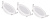 336-121 5W 2700K 280Lm D70-75mm LED gaismekļu komplekts 3.gab balts