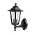 UR5401S-B Sienas Laterna uz augšu melns 60W  E27  15*20*41cm
