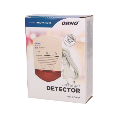 OR-DC-614  Gāzes detektors, 230VAC, 50/60Hz; flash and sound indic; loud alarm