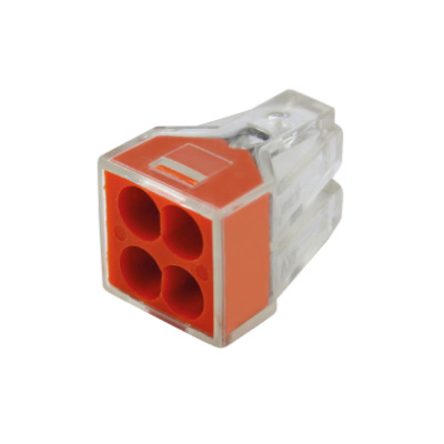365-465 Quick connector for solid wire 4-way,0,75-2,5mm2, 20pcs