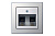 IKL002-01 E/Mt 2 vietīga datora ligzda 2XRJ45,6kat,b/r metals