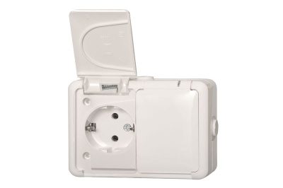 PKL16-007 HERMI  virsapmet.2-viet.ligzda ar zem.IP44/balts