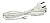 0116 Cable HO3VVH2-F 2x075/3m balts vads ar dakšu,ON/OFF poga