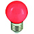 WOJ+11795 LED G45 E-27 230V 1W PCV SPULDZE,sarkana
