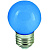 WOJ+11797 LED G45 E-27 230V 1W PCV SPULDZE,zila